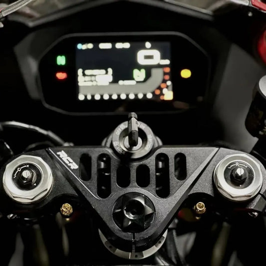 Bright Silver Steering Head Nut